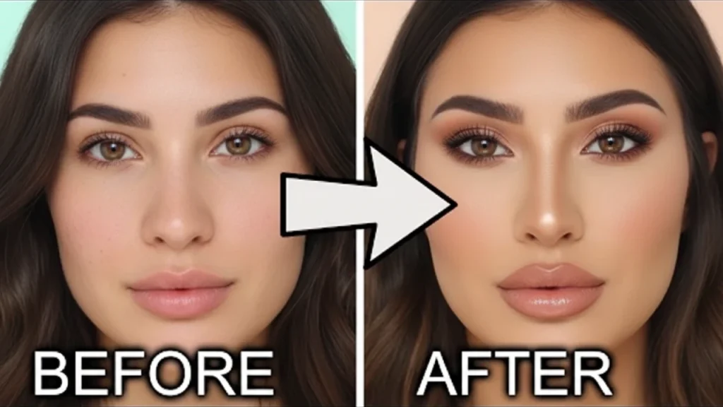 before and after nose using methods