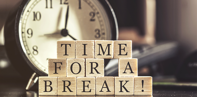 taking regular breaks for back pain relief