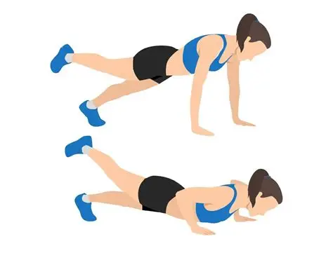 Step-by-step modified push-ups for 10-minute home workout for beginners