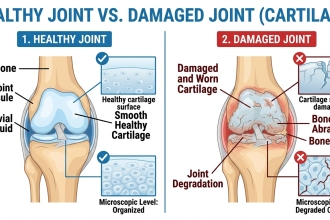 Osteoarthritis affecting the knee joint